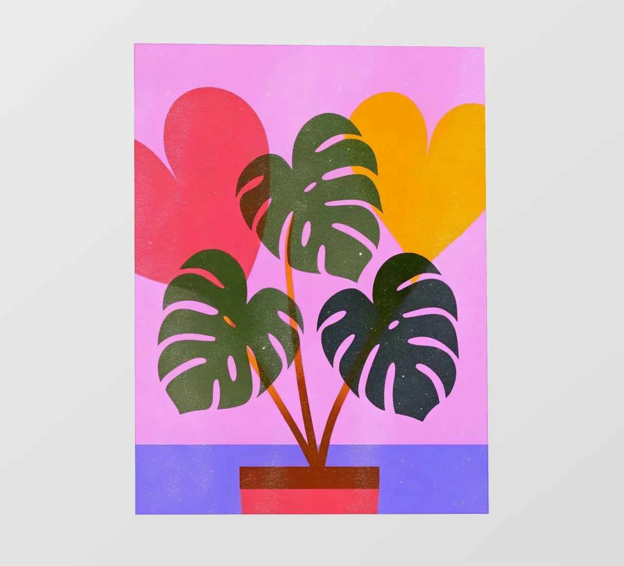Monstera Retro Pop Flower pellicola backlit da THE LATEST SHOP