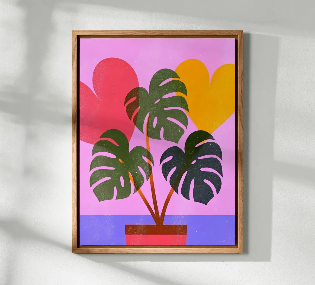 Monstera Retro Pop Flower alluminio dibond da THE LATEST SHOP