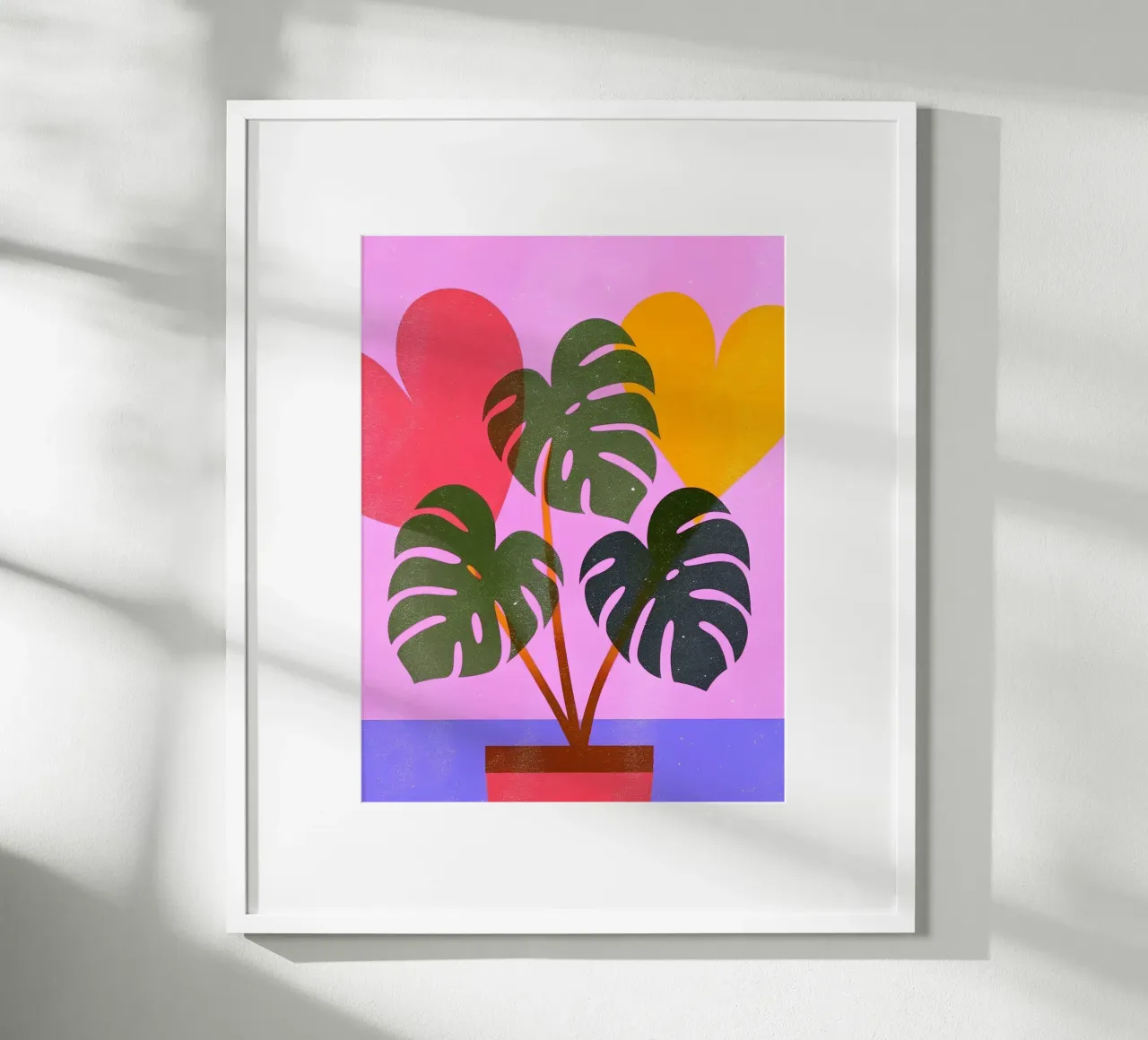 Monstera Retro Pop Flower carta hahnemühle da THE LATEST SHOP