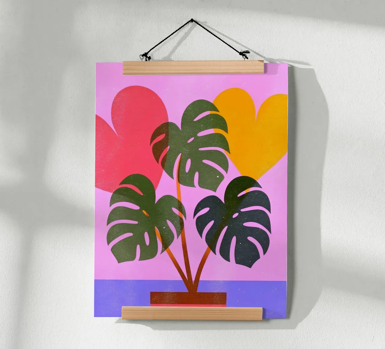 Monstera Retro Pop Flower carta hahnemühle da THE LATEST SHOP