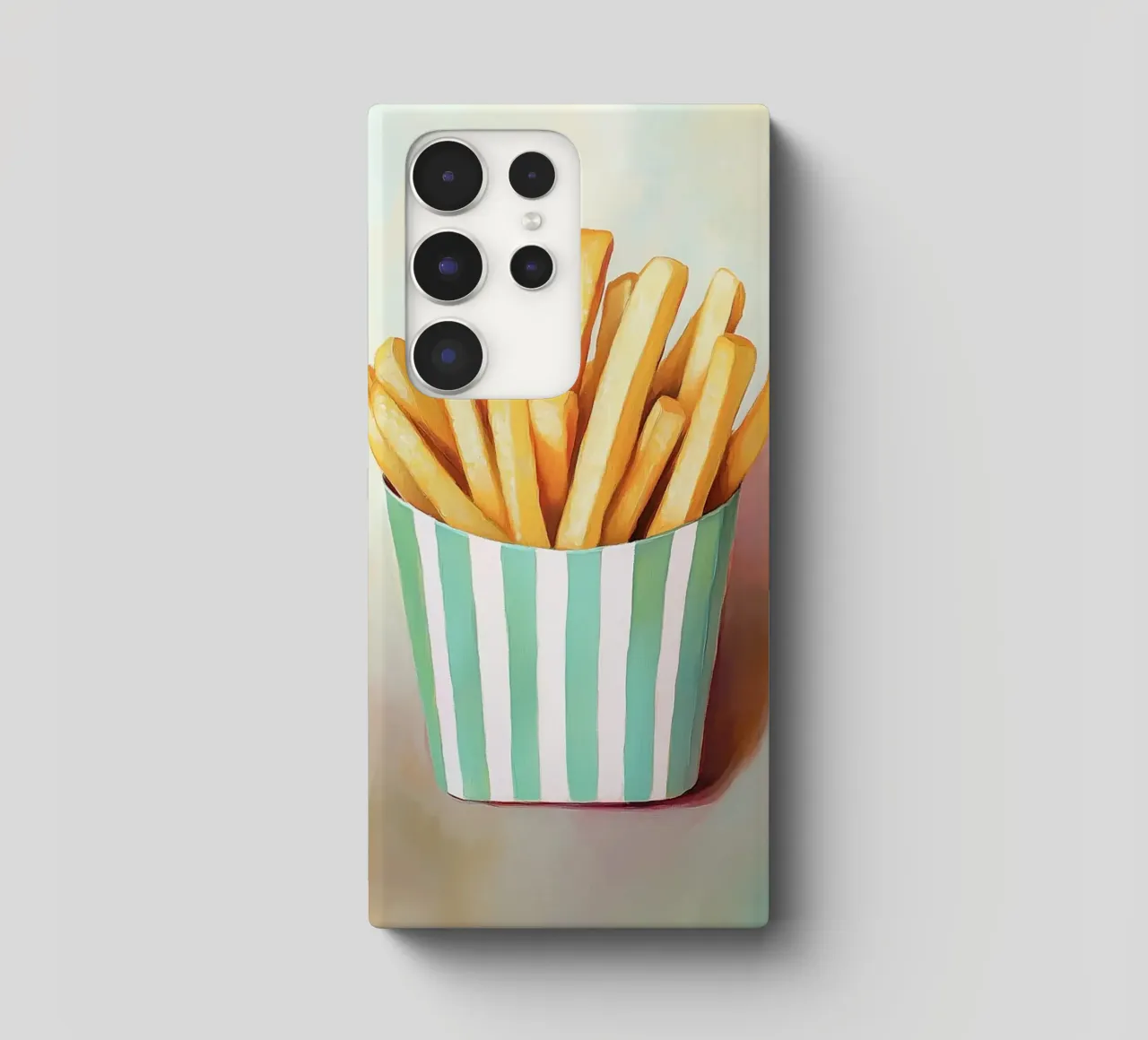 Frische Retro Pommes, grüne Streifen Samsung Hülle von Carinaprint