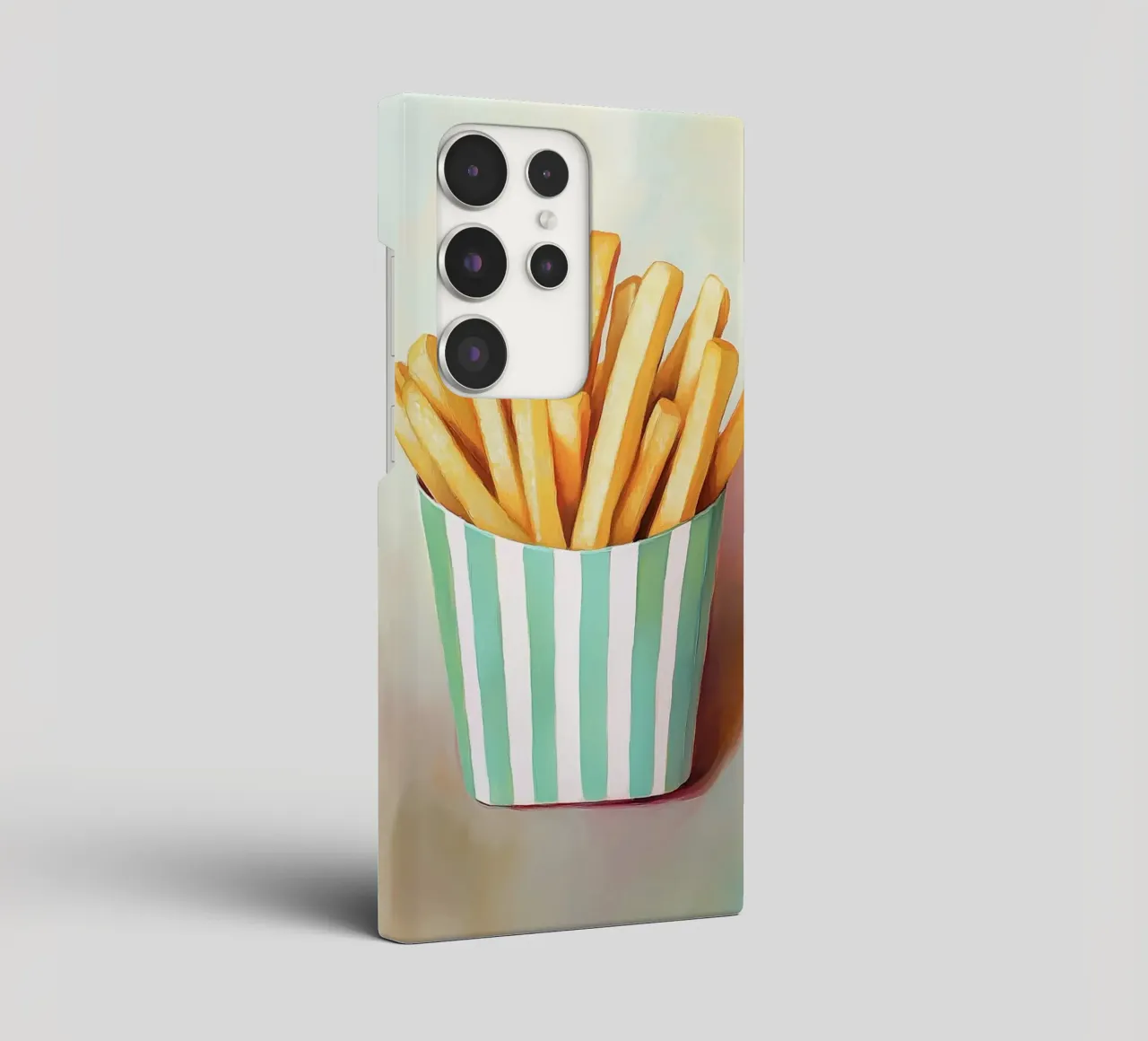 Frische Retro Pommes, grüne Streifen Samsung Hülle von Carinaprint