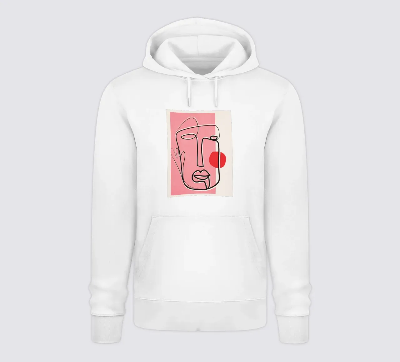 Abstract Face Line Design 02 felpa con cappuccio da cityart
