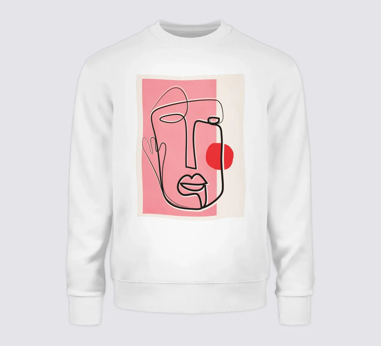 Abstract Face Line Design 02 Sweatshirt von cityart