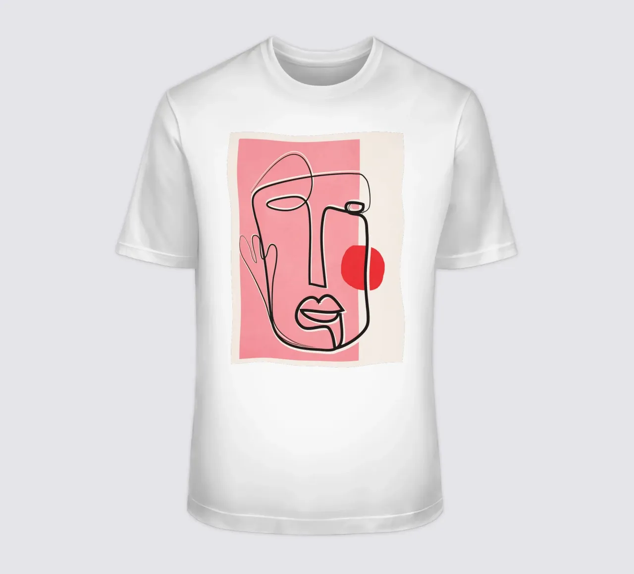 Abstract Face Line Design 02 t-shirt da cityart