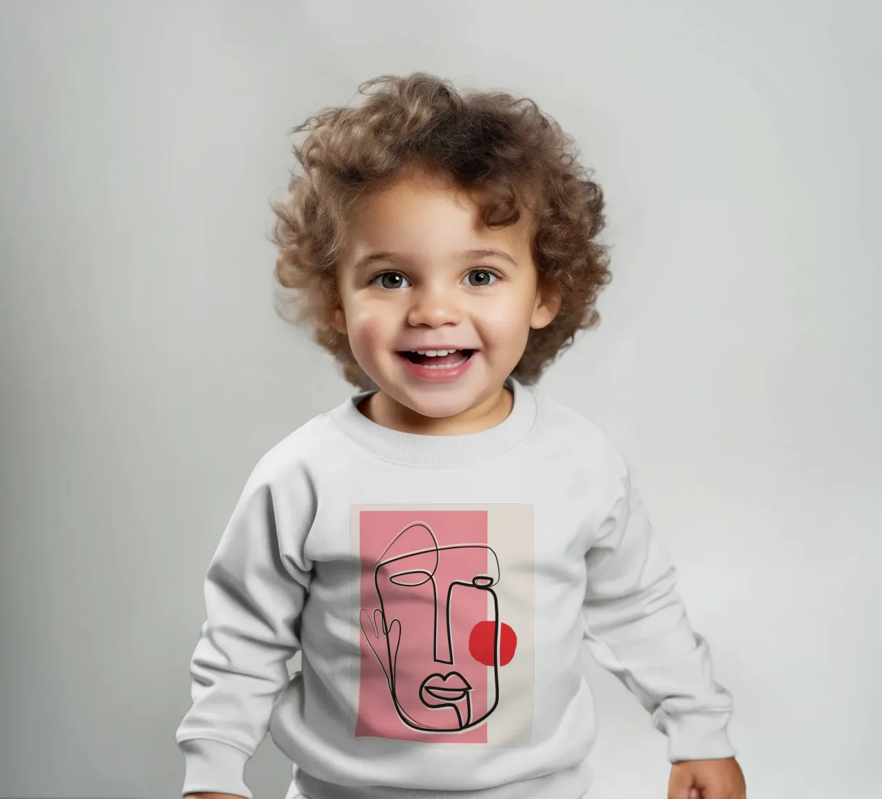 Abstract Face Line Design 02 felpa neonato da cityart