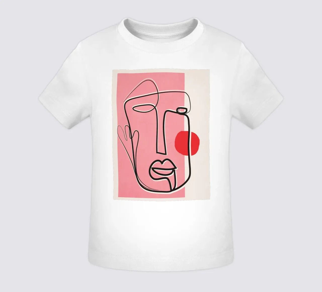Abstract Face Line Design 02 maglietta neonato da cityart