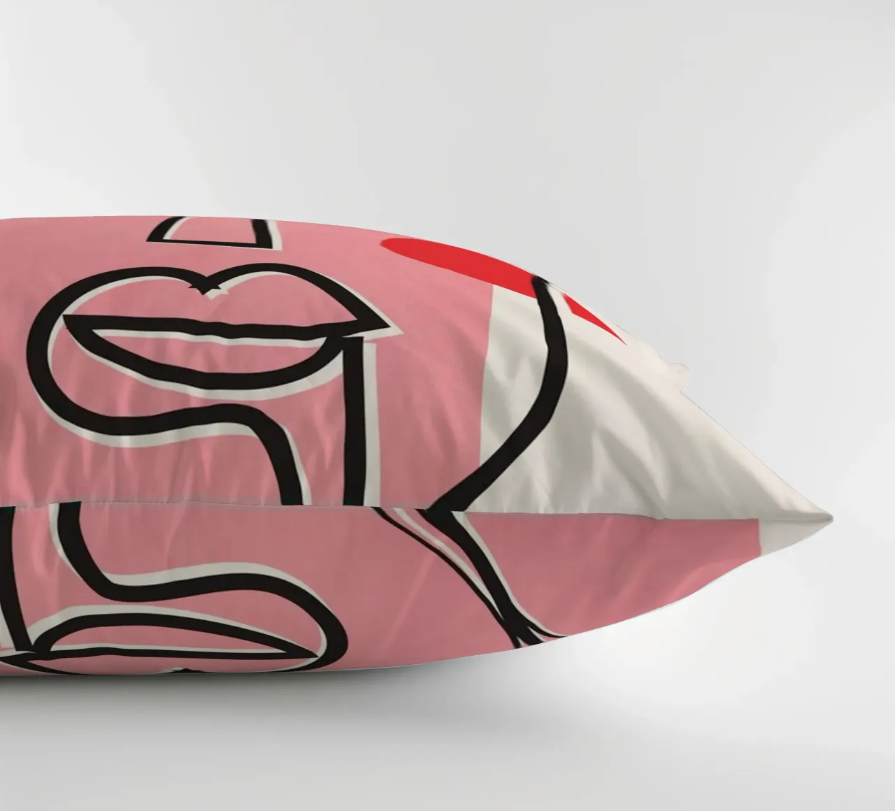 Abstract Face Line Design 02 cuscino da cityart