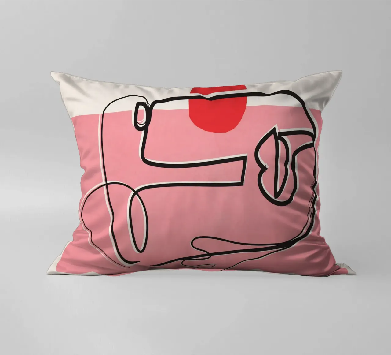 Abstract Face Line Design 02 cuscino da cityart