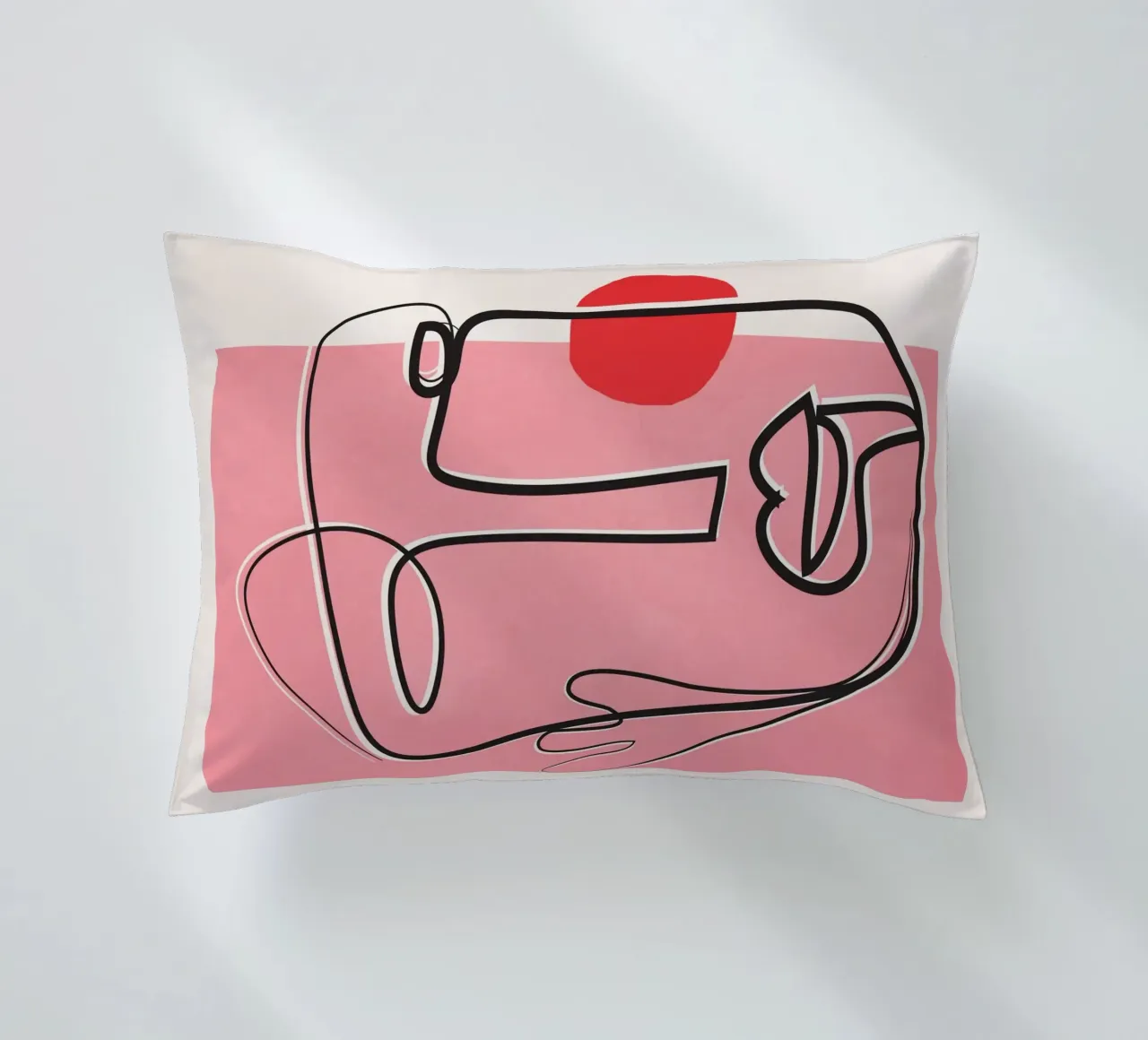 Abstract Face Line Design 02 cuscino da cityart