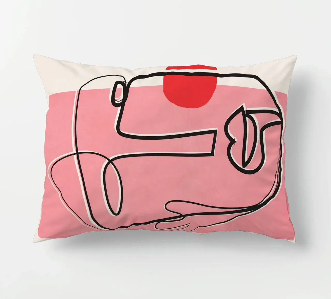 Abstract Face Line Design 02 cuscino da cityart