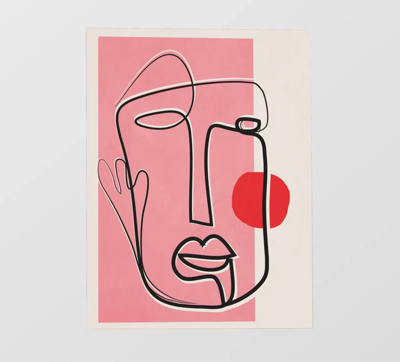 Abstract Face Line Design 02 pellicola backlit da cityart