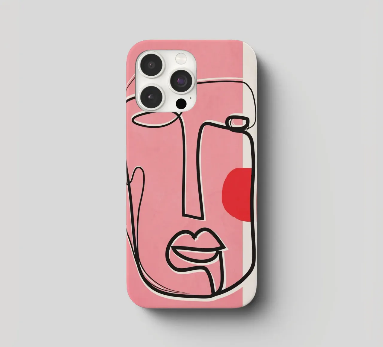 Abstract Face Line Design 02 cover iphone da cityart