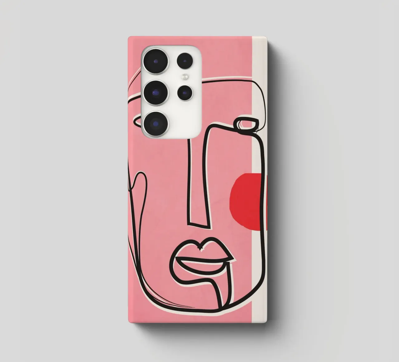 Abstract Face Line Design 02 cover samsung da cityart