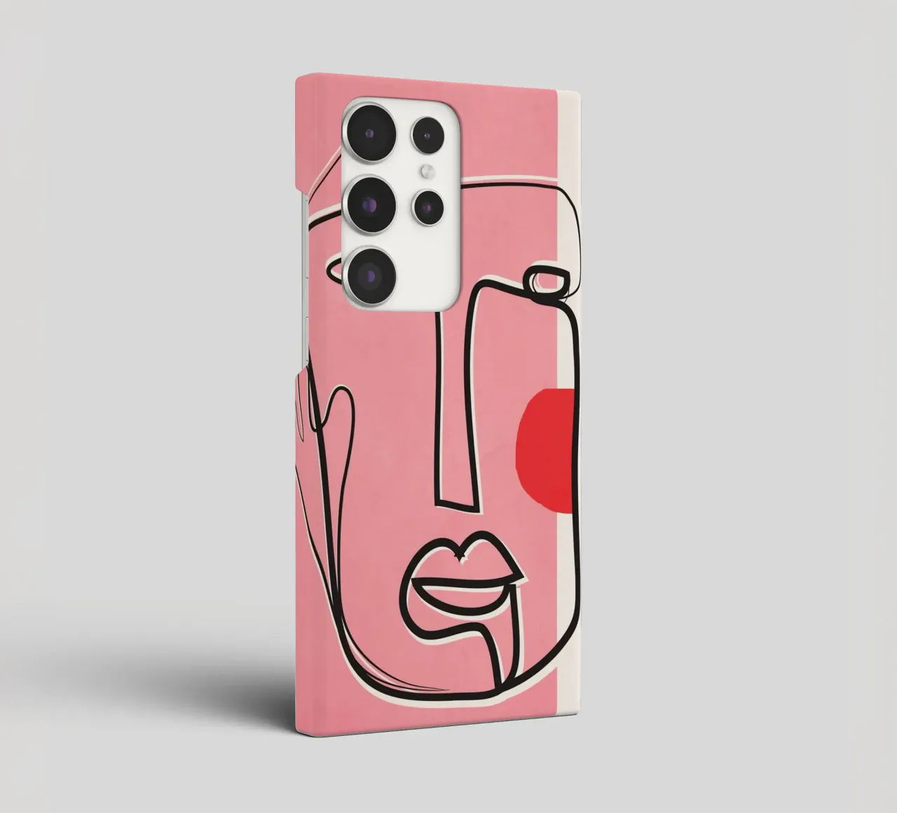 Abstract Face Line Design 02 cover samsung da cityart