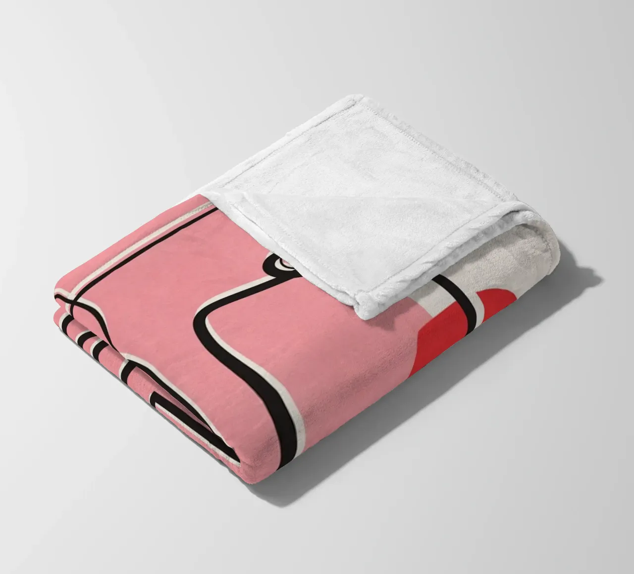 Abstract Face Line Design 02 coperta in pile da cityart