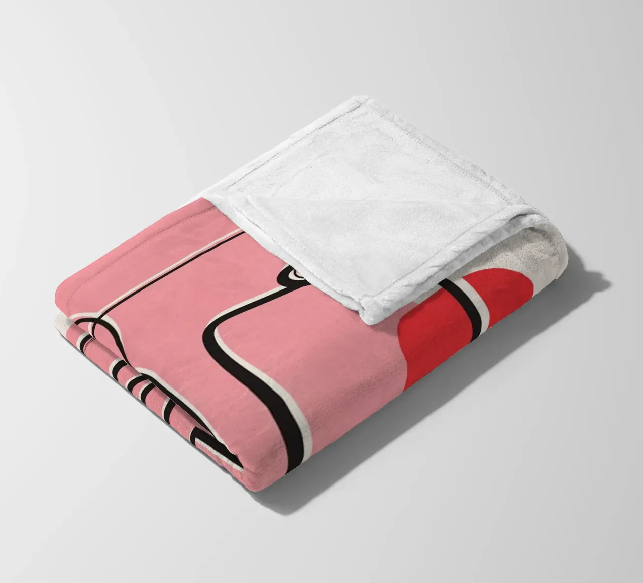 Abstract Face Line Design 02 coperta in pile da cityart