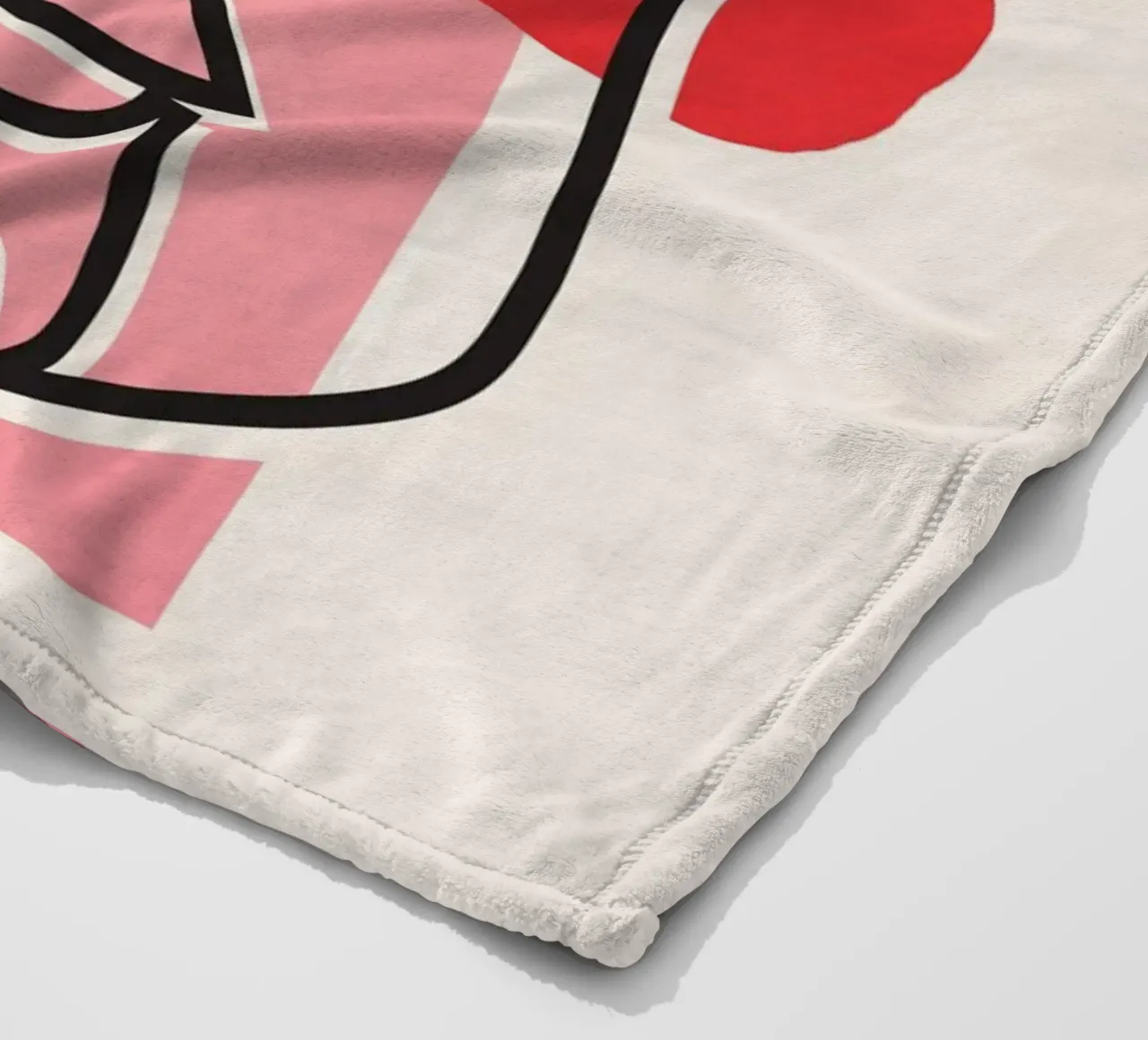 Abstract Face Line Design 02 coperta in pile da cityart