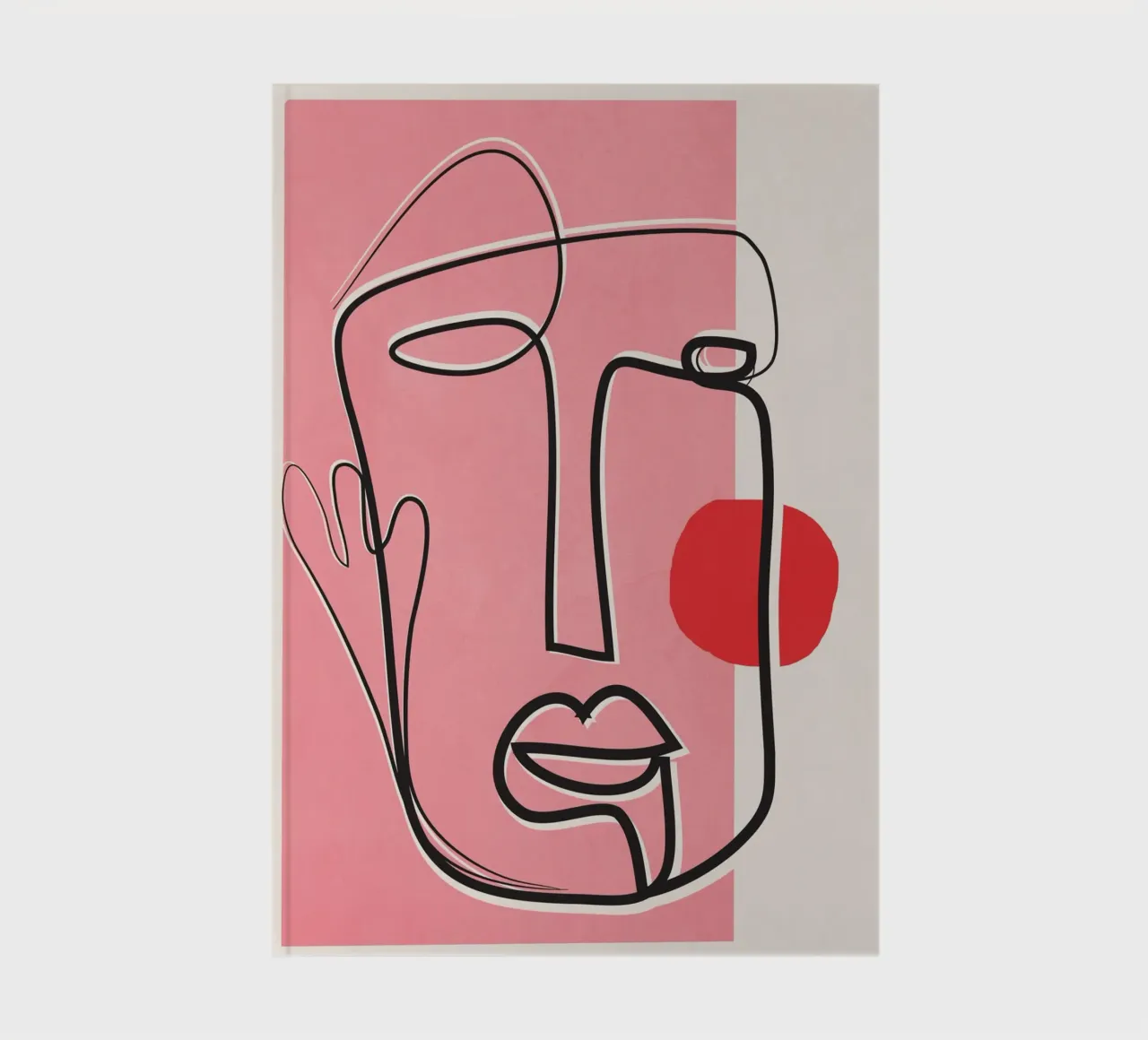 Abstract Face Line Design 02 notebook by cityart