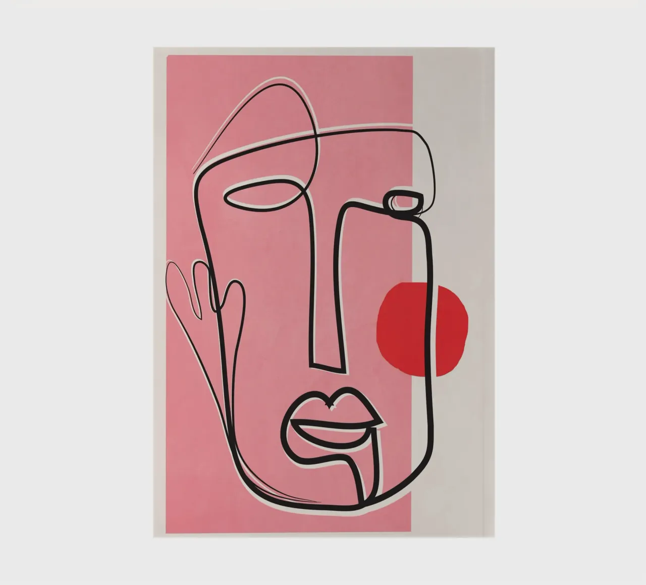 Abstract Face Line Design 02 notebook by cityart