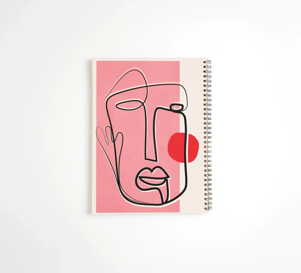 Abstract Face Line Design 02 diario ad anelli da cityart