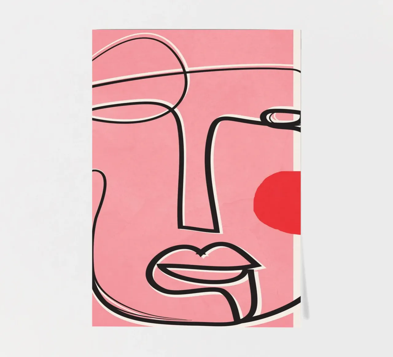 Abstract Face Line Design 02 foglio adesivo da cityart