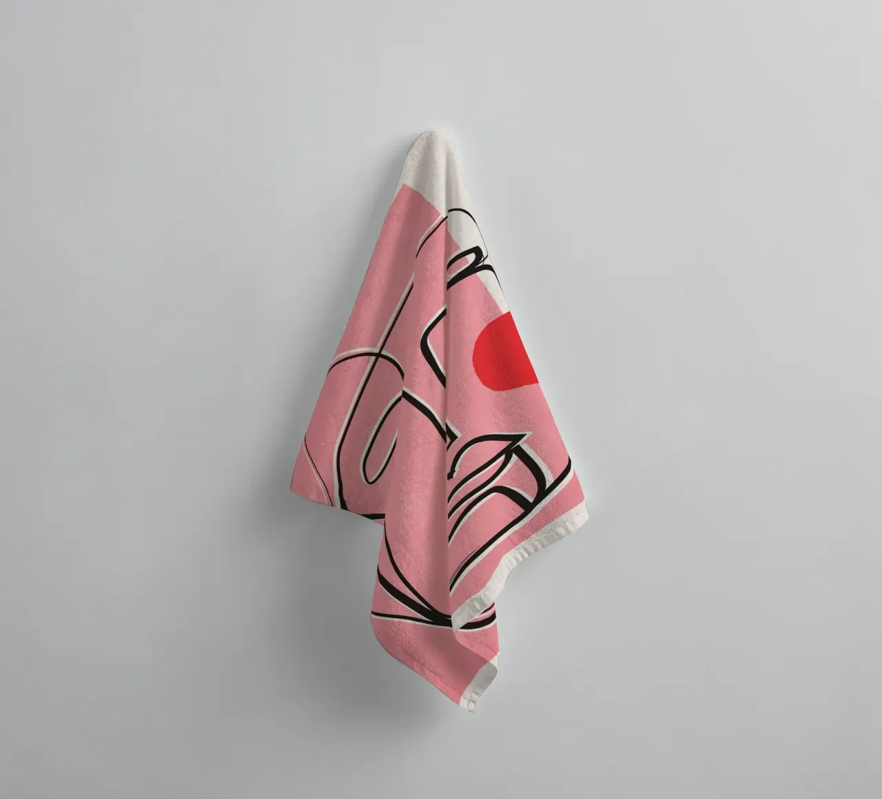Abstract Face Line Design 02 asciugamano da bagno da cityart