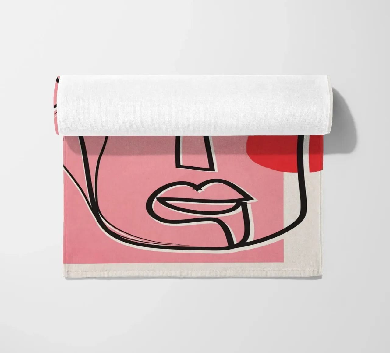 Abstract Face Line Design 02 telo mare da cityart