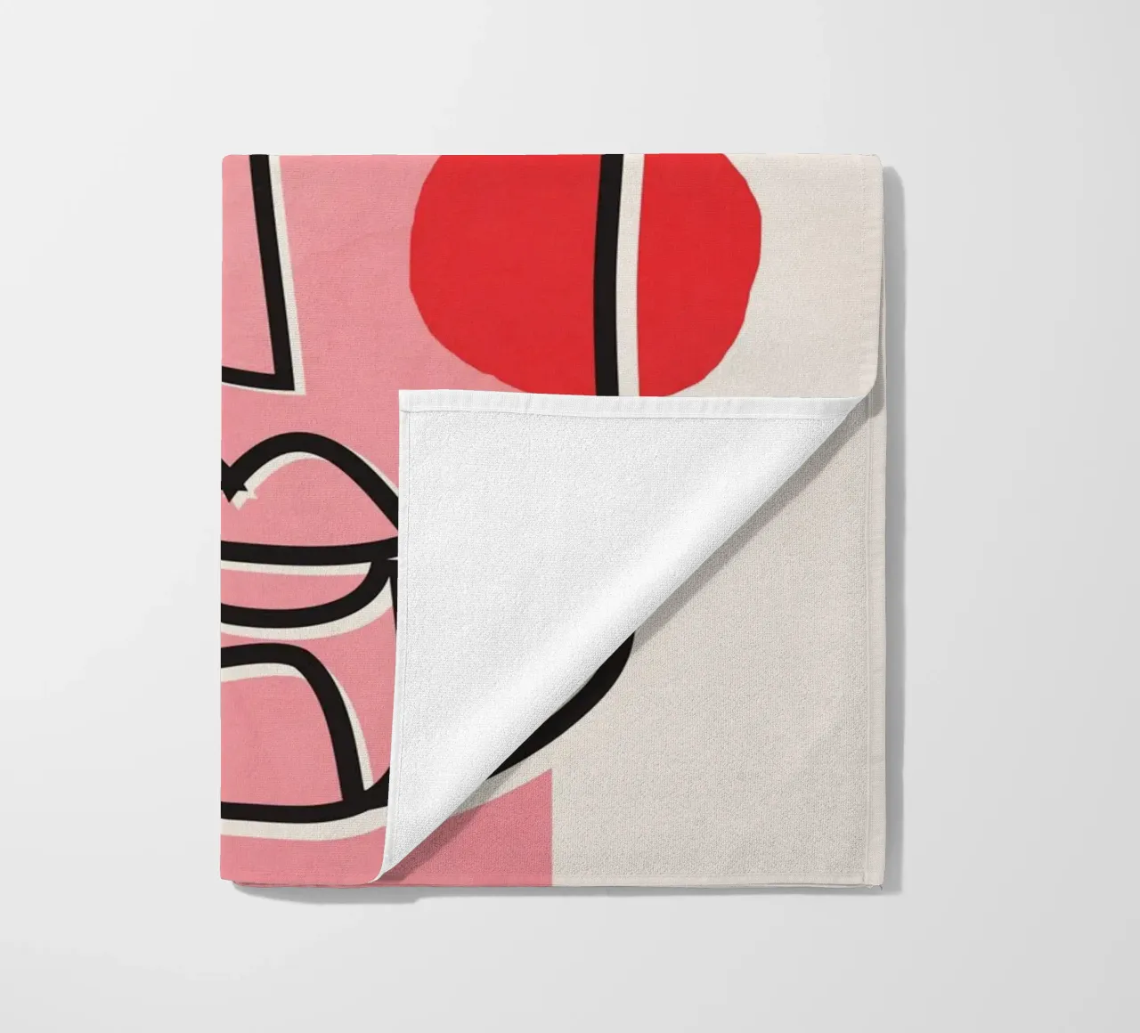 Abstract Face Line Design 02 telo mare da cityart