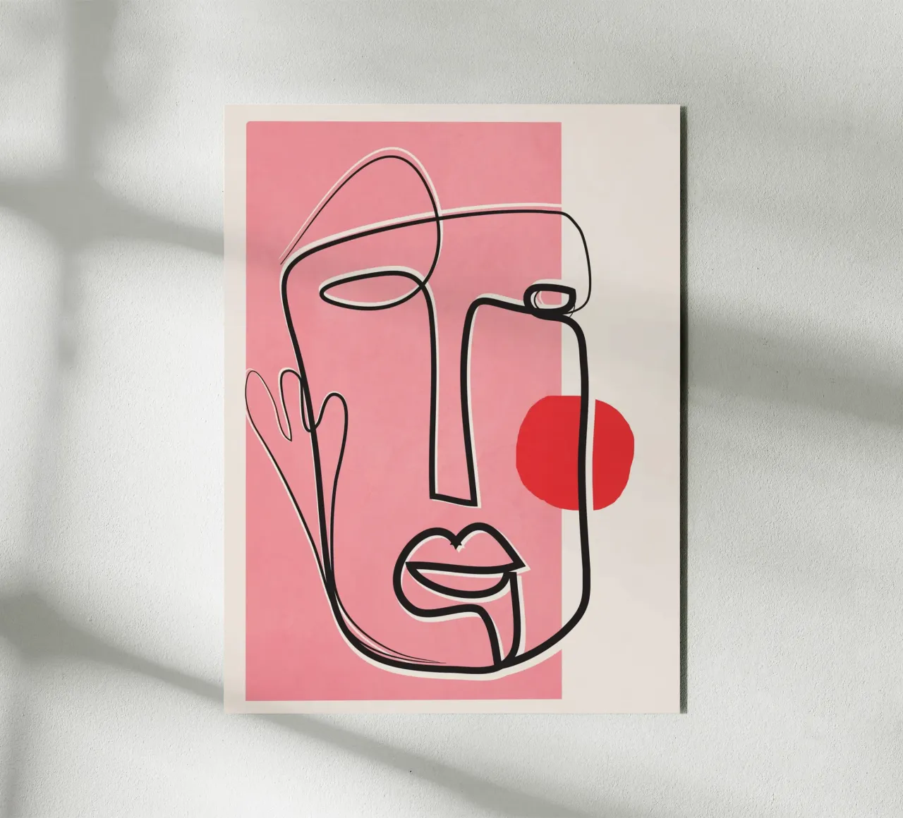 Abstract Face Line Design 02 alluminio dibond da cityart