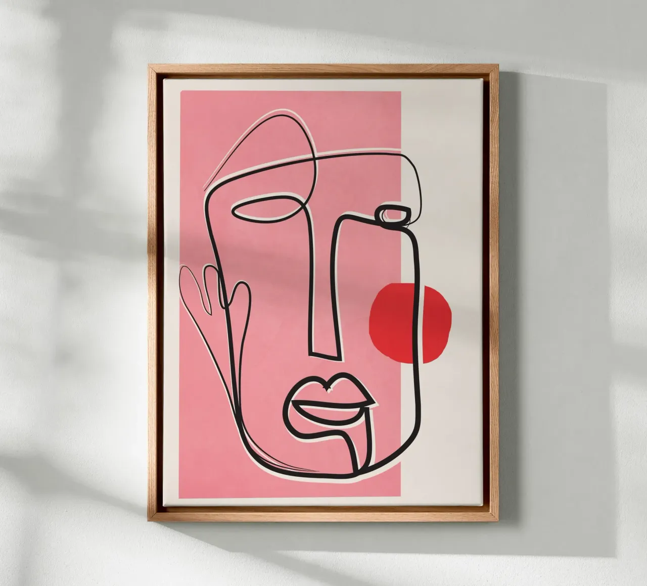 Abstract Face Line Design 02 tela da cityart