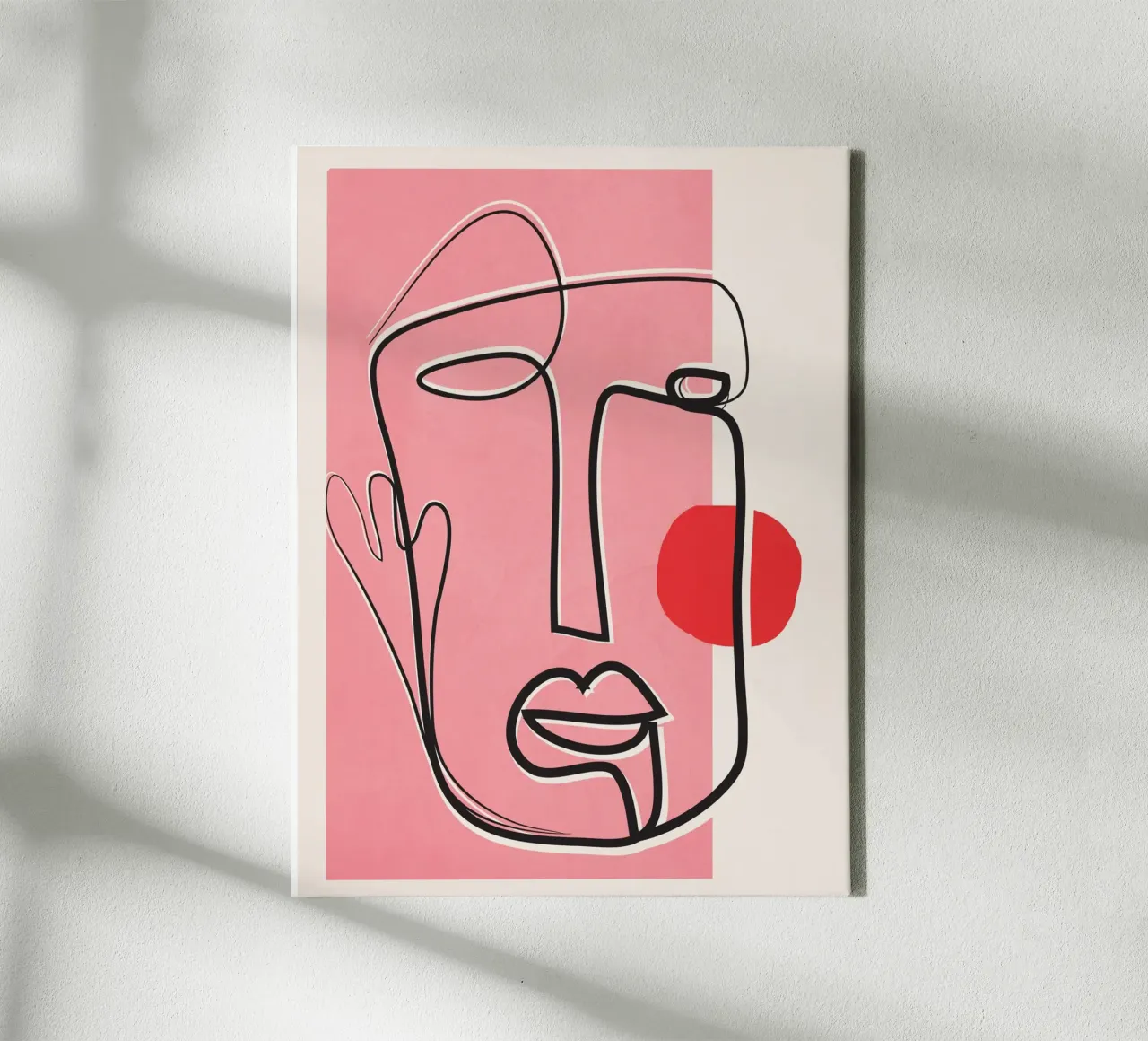 Abstract Face Line Design 02 tela da cityart