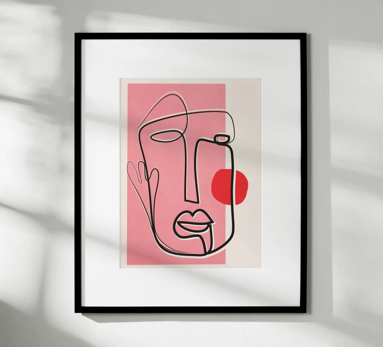 Abstract Face Line Design 02 carta hahnemühle da cityart