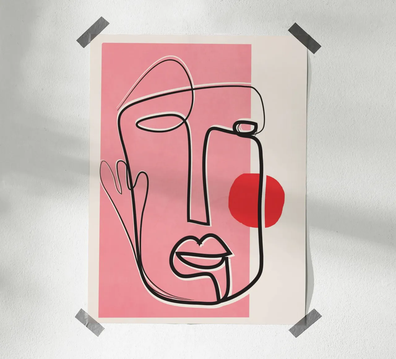 Abstract Face Line Design 02 carta hahnemühle da cityart