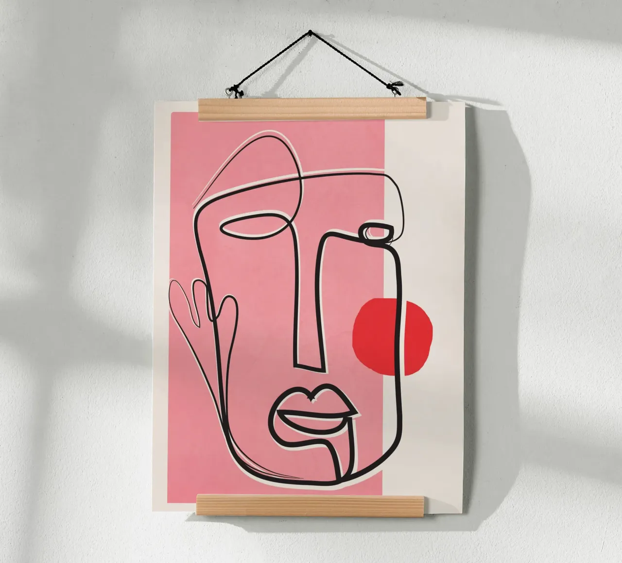 Abstract Face Line Design 02 carta hahnemühle da cityart