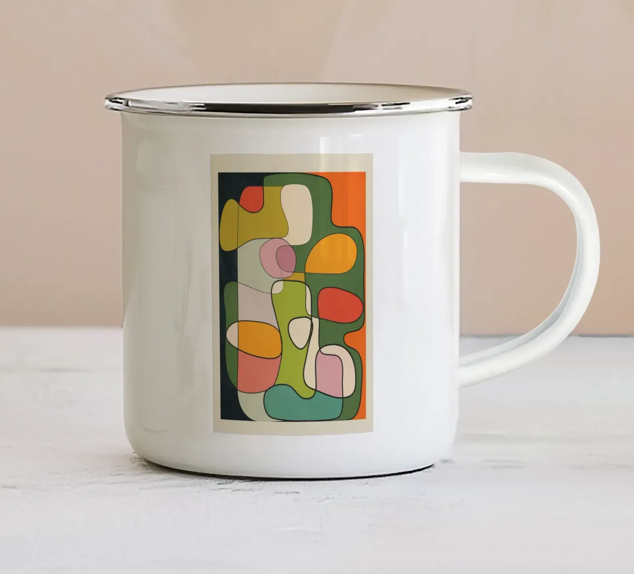 Abstract Line 1 mug en émail de cityart
