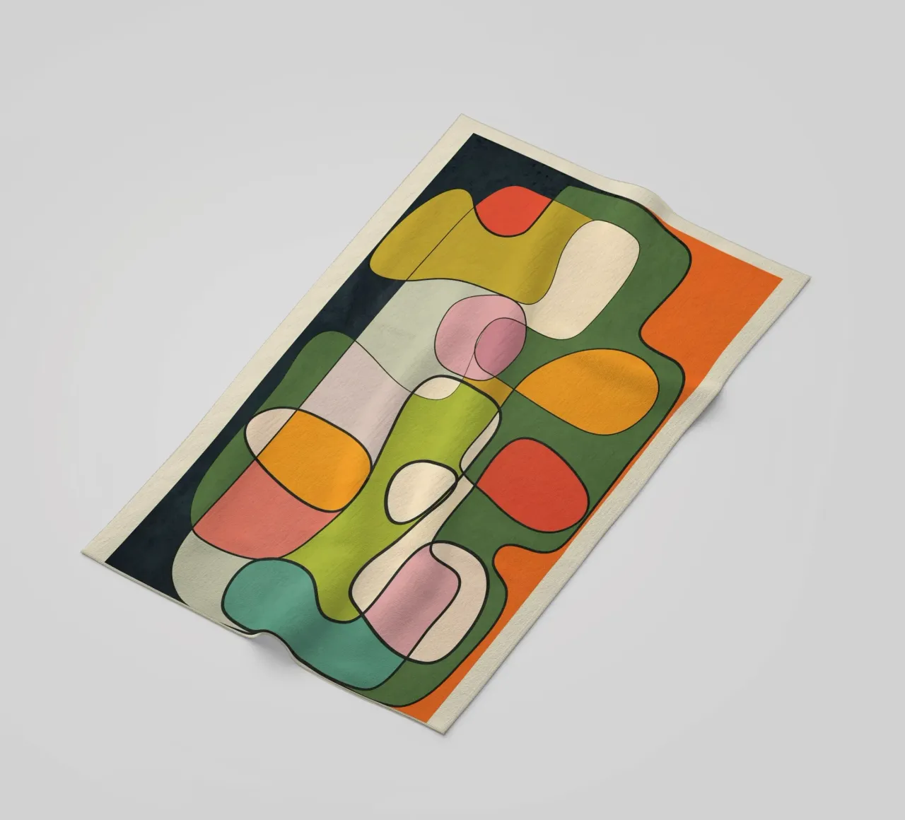 Abstract Line 1 strandhanddoek van cityart