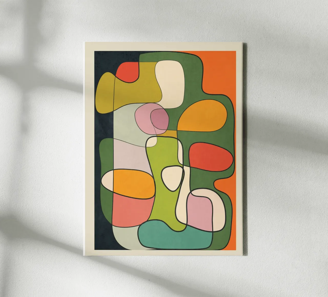 Abstract Line 1 Leinwand mit Schattenfugenrahmen von cityart