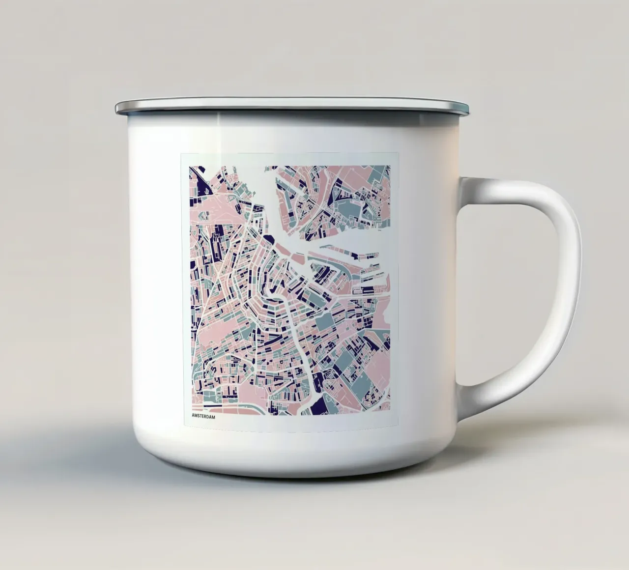Amsterdam III tazza in smalto da The Cartography Collection
