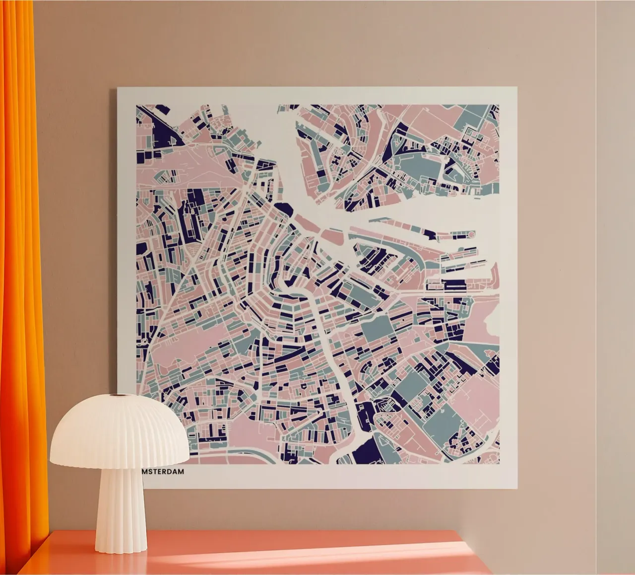 Amsterdam III plexiglass da The Cartography Collection