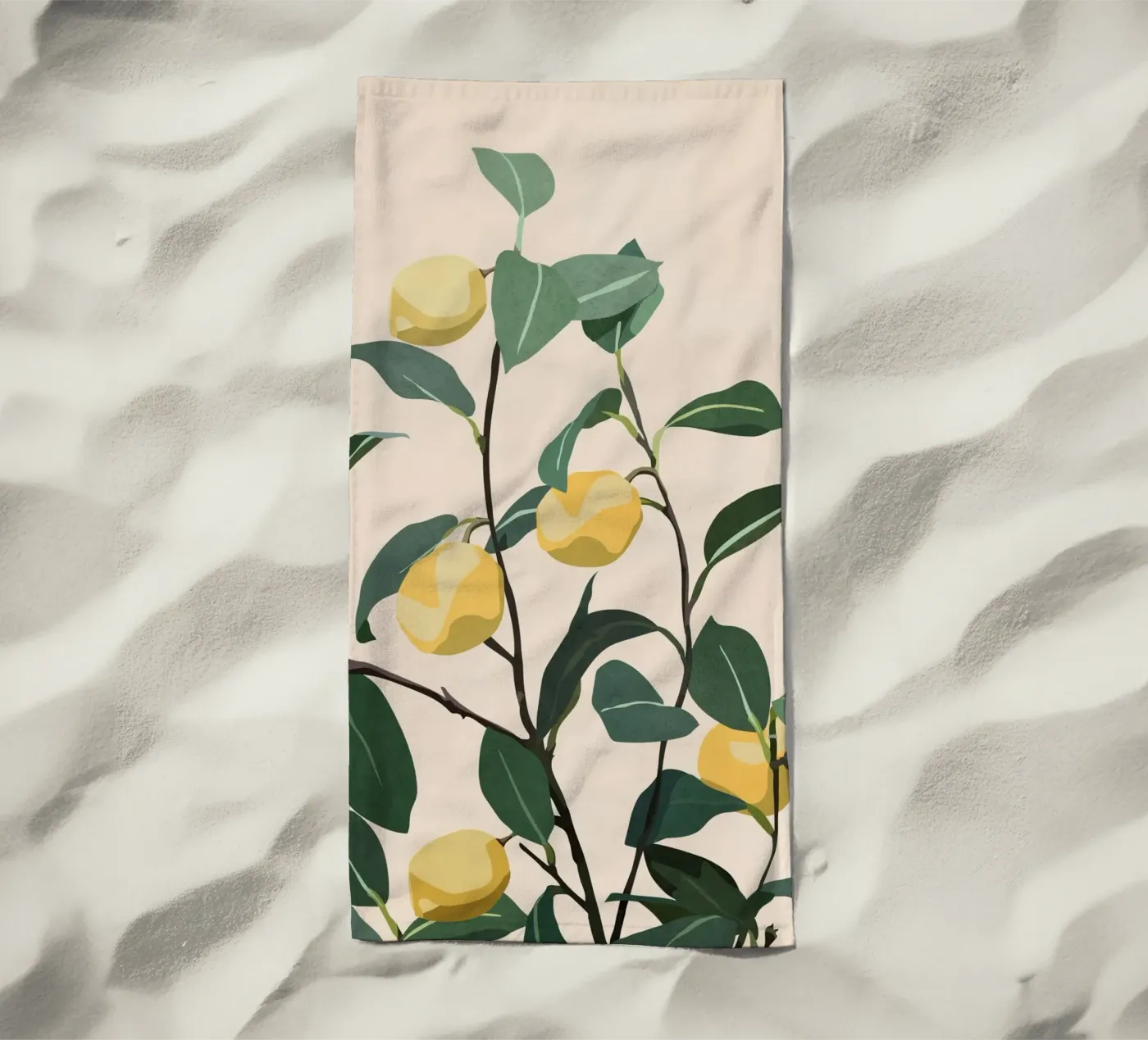 Lemon beach towel by cityart