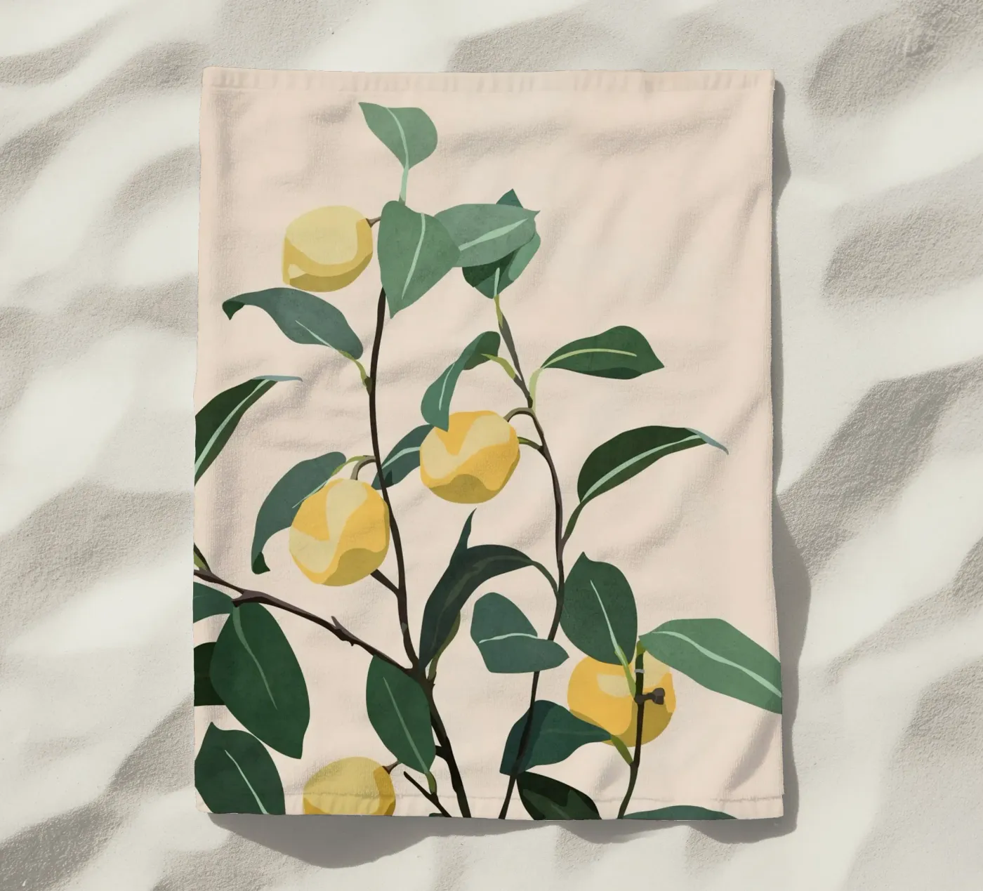 Lemon beach towel by cityart