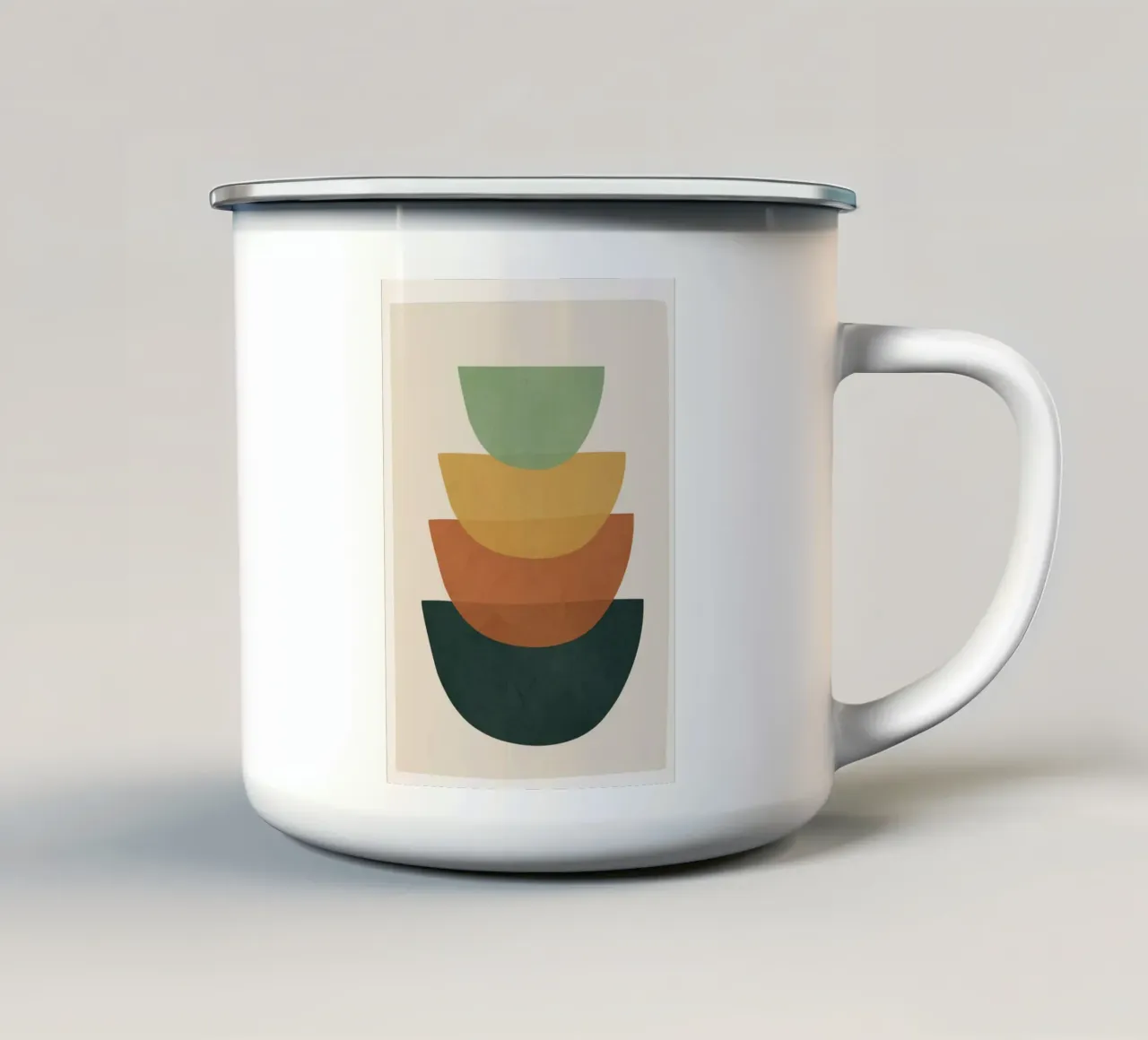 Colorful Abstract Shapes 1 enamel mug by cityart