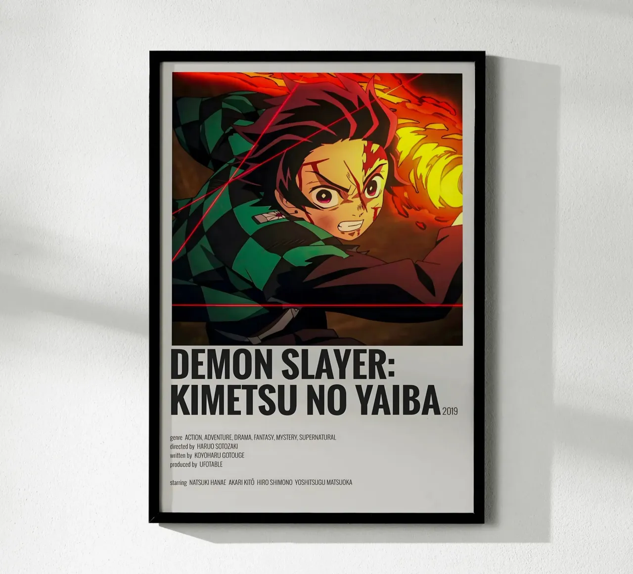 DEMON SLAYER KIMETSU NO YAIBA poster con telaio in legno da Totoya