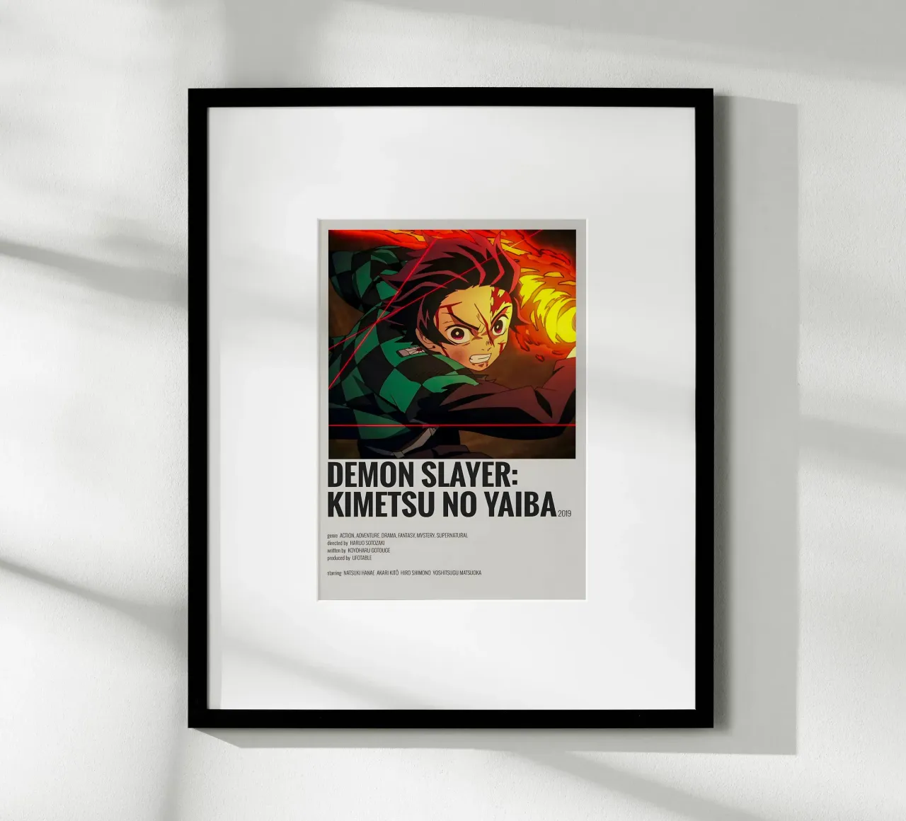 DEMON SLAYER KIMETSU NO YAIBA poster con telaio in legno da Totoya