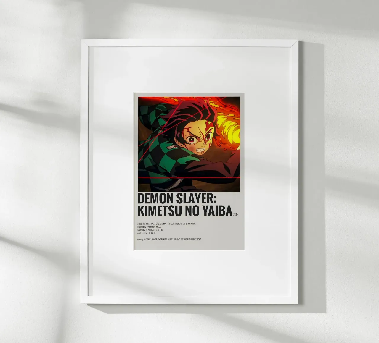 DEMON SLAYER KIMETSU NO YAIBA poster con telaio in legno da Totoya
