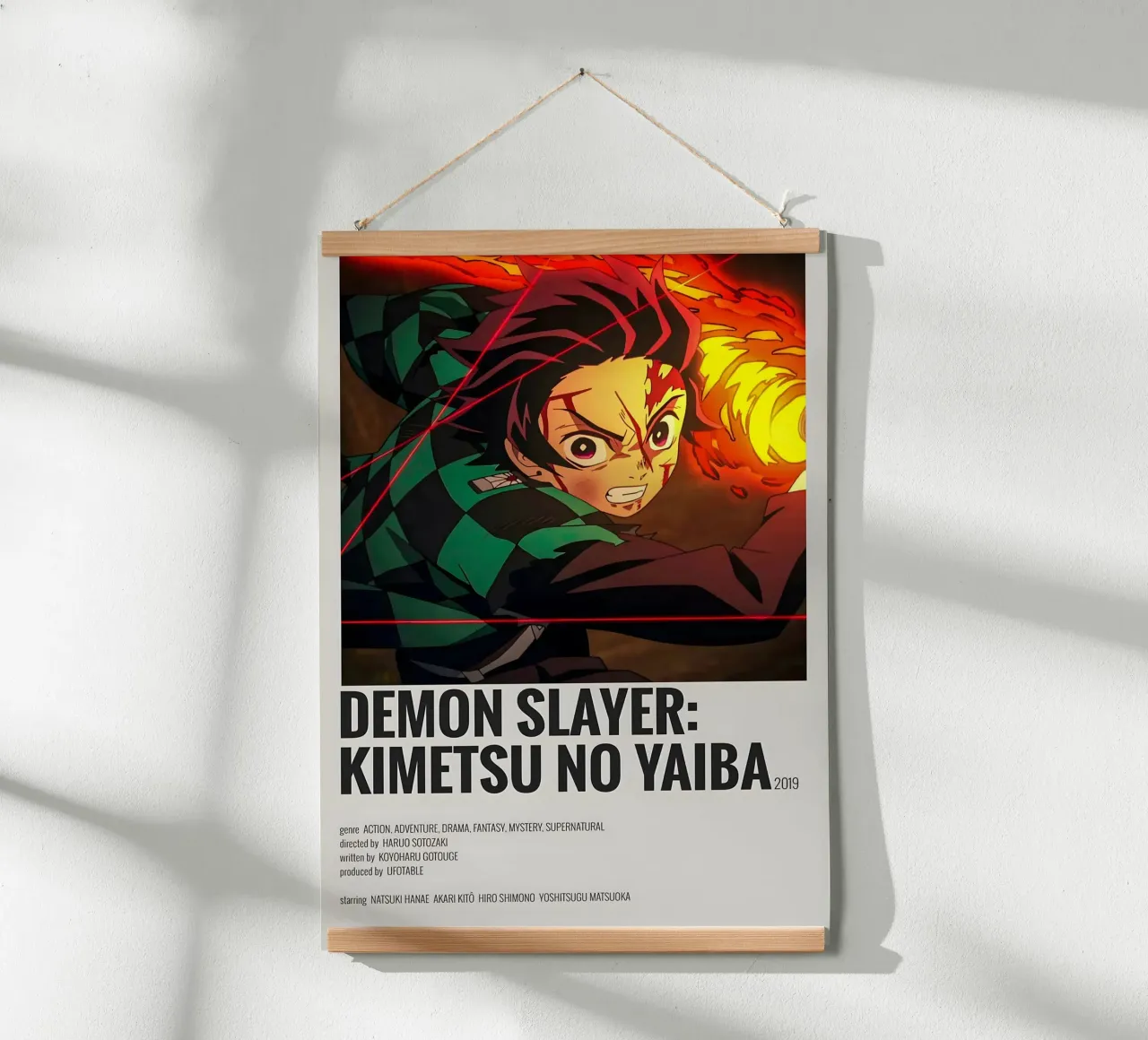 DEMON SLAYER KIMETSU NO YAIBA poster con telaio in legno da Totoya