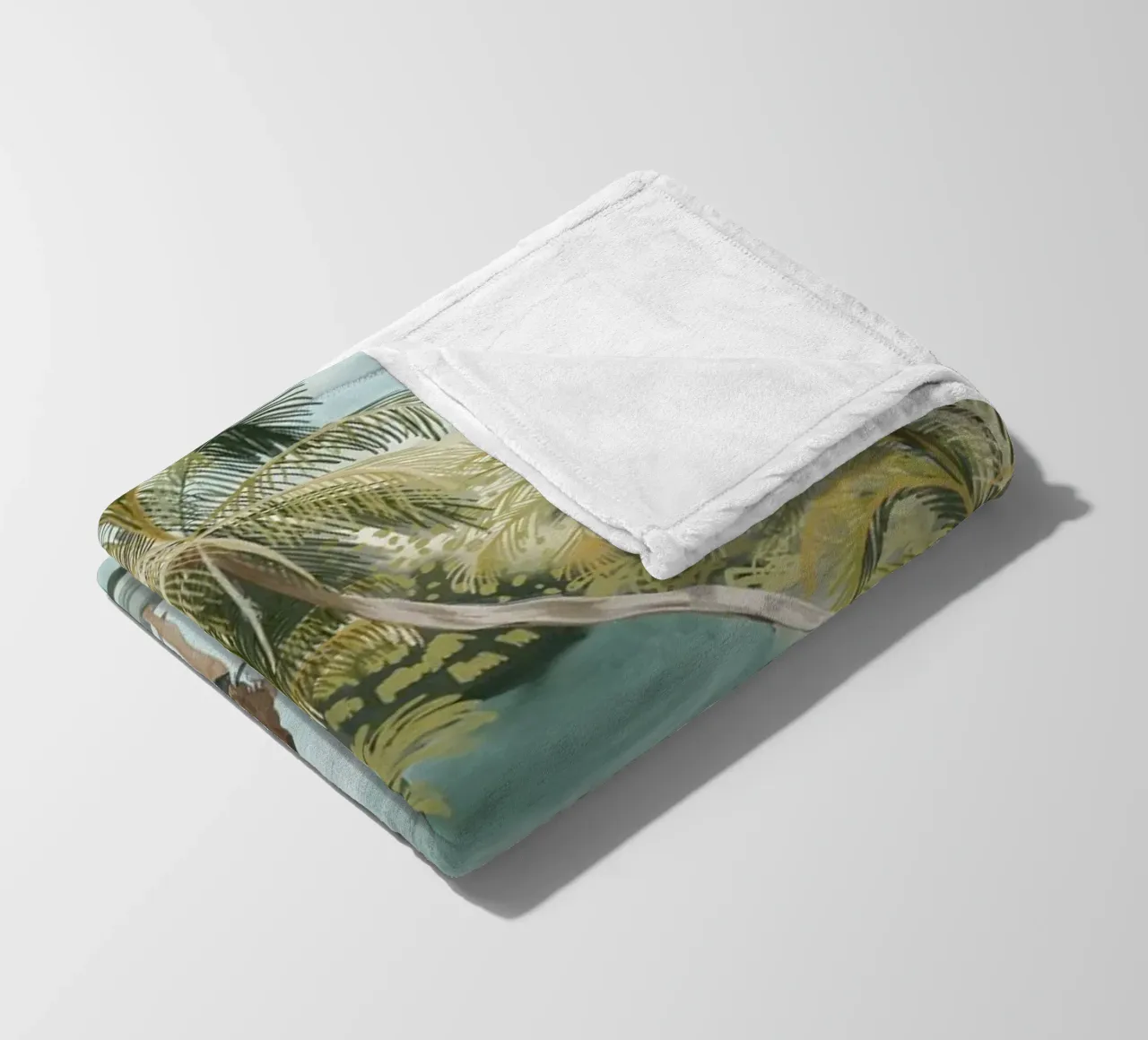 Boho Paddle Boarding Giungla Natura Tropicale Fiume Palme coperta in pile da This Wild Soul - Illustration