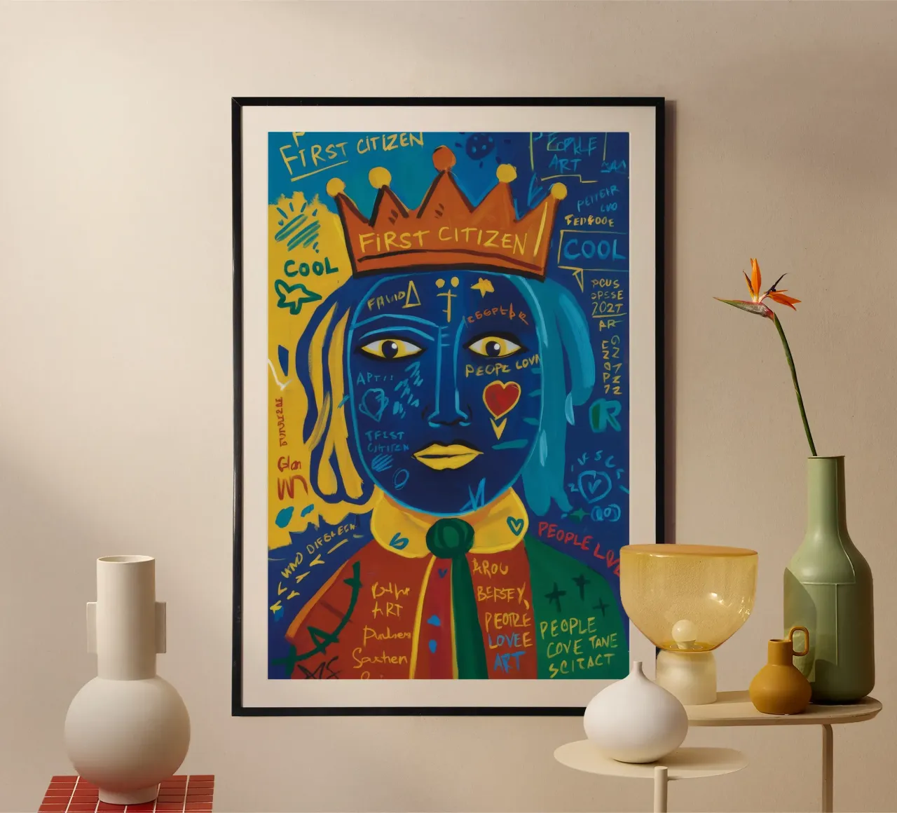 Cittadino blu reale poster con telaio in plastica da Muse Fragments