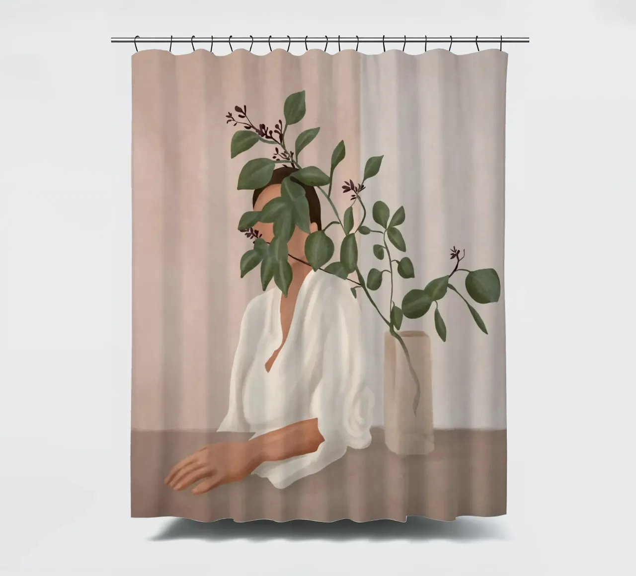 Behind the Leaves shower curtain by cityart
